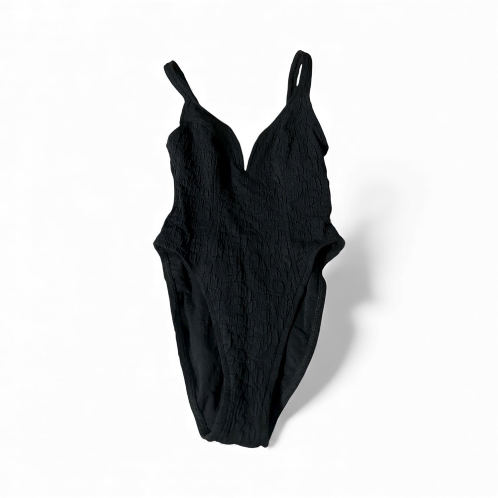 Citrus Black Textured One Piece Swimsuit 🆕